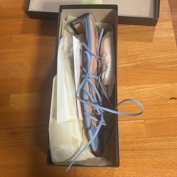 NWT J Crew Sardinia ankle-wrap heeled sandals Blue - Picture 4 of 6